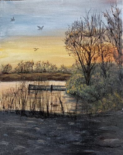 Bountiful Pond by Gunter Radinger, Painting for Sale on Singulart