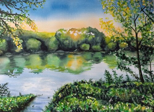Il risveglio del Po by Manuela Cordedda, Painting for Sale on Singulart