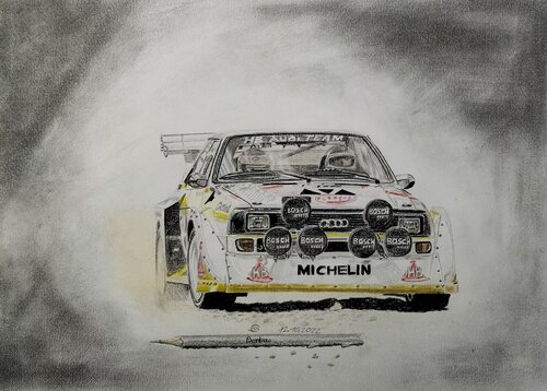 Audi S1 by Benjamin Barczak, Work on Paper for Sale on Singulart