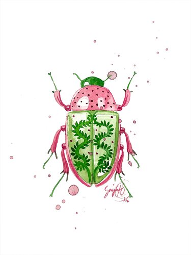 Berry Beetle by Sonja Rissanen, Painting for Sale on Singulart