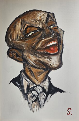 Le discours by Steeve Grangier, Painting for Sale on Singulart