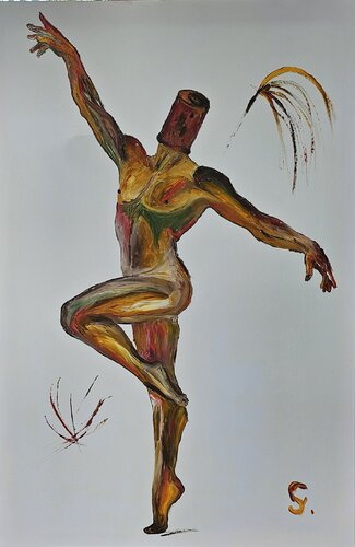 L'homme bouchon van Steeve Grangier, Schilderij te koop op Singulart