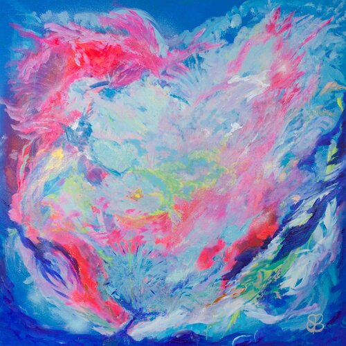 AU COEUR DU COEUR by Sylvie Balsalobre, Painting for Sale on Singulart