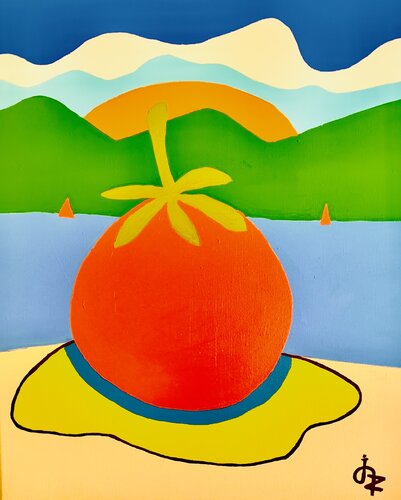 Tangerine Pop by Juan Martinez, Painting for Sale on Singulart