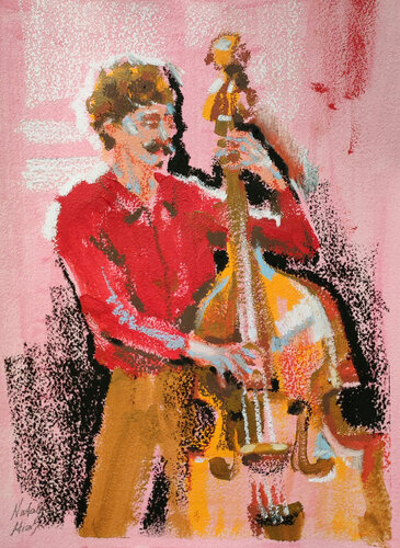 Bass Line — Oil Pastel Painting van Natalia Miasnikova, Schilderij te koop op Singulart