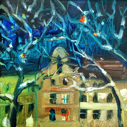 Midnight Street von Natalia Miasnikova, Malerei kaufen auf Singulart