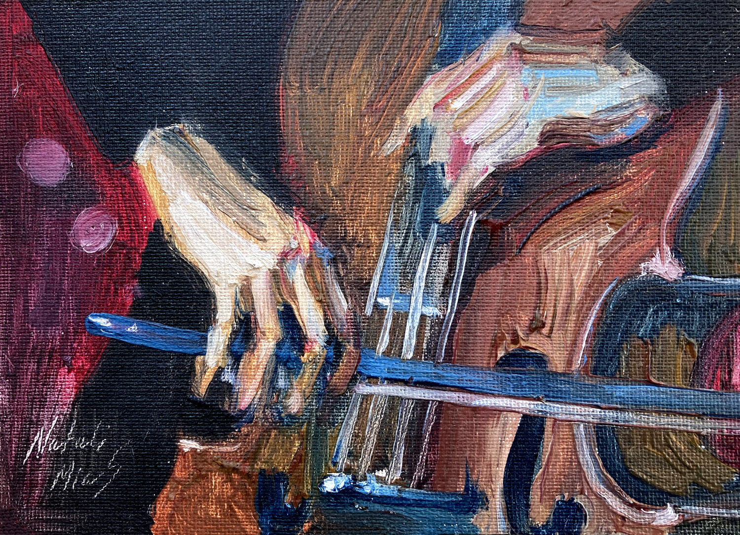 The Strings of the Soul Natalia Miasnikova Originalgemälde zu verkaufen