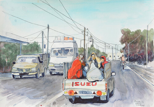 Donne su pik up de Pierre David Cavallari, Pintura a la venta en Singulart