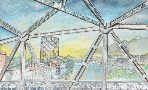 ponte di ferro Roma von Pierre David Cavallari, Malerei kaufen auf Singulart