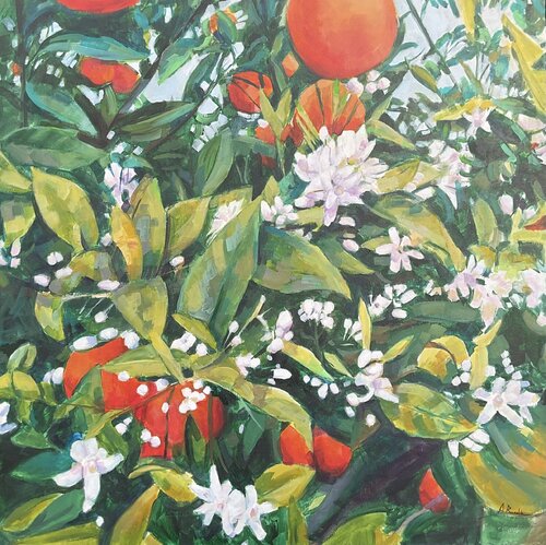 Naranjo en flor par Mª Angeles Sánchez Buendía, Peinture en vente sur Singulart