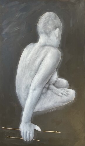 Desnudo blanco 1 di Mª Angeles Sánchez Buendía, Pittura in vendita su Singulart
