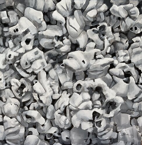 Bodegón de palomitas 2 par Angeles Sánchez Buendía, Peinture en vente sur Singulart