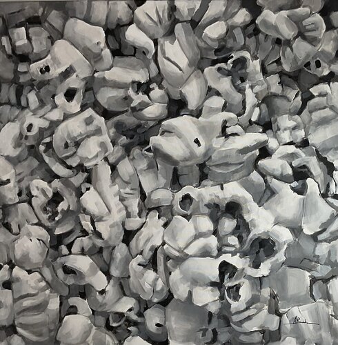 Bodegón de palomitas 2 di Mª Angeles Sánchez Buendía, Pittura in vendita su Singulart