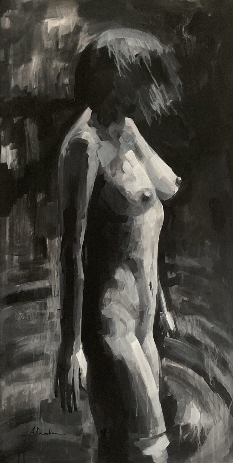 Desnudo blanco 2 Angeles Sánchez Buendía Pintura original en venta