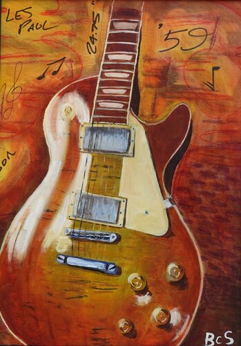 Les Paul '59 by Barry Sears, Painting for Sale on Singulart