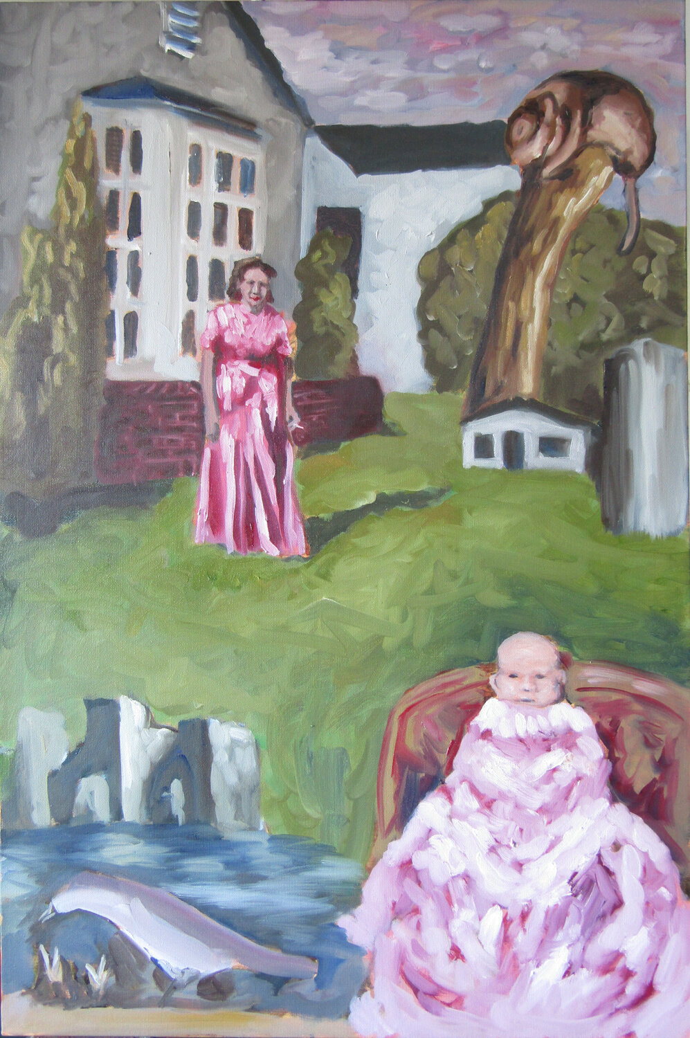 Dreams of Motherhood Michael Farmer Dipinto originale in vendita