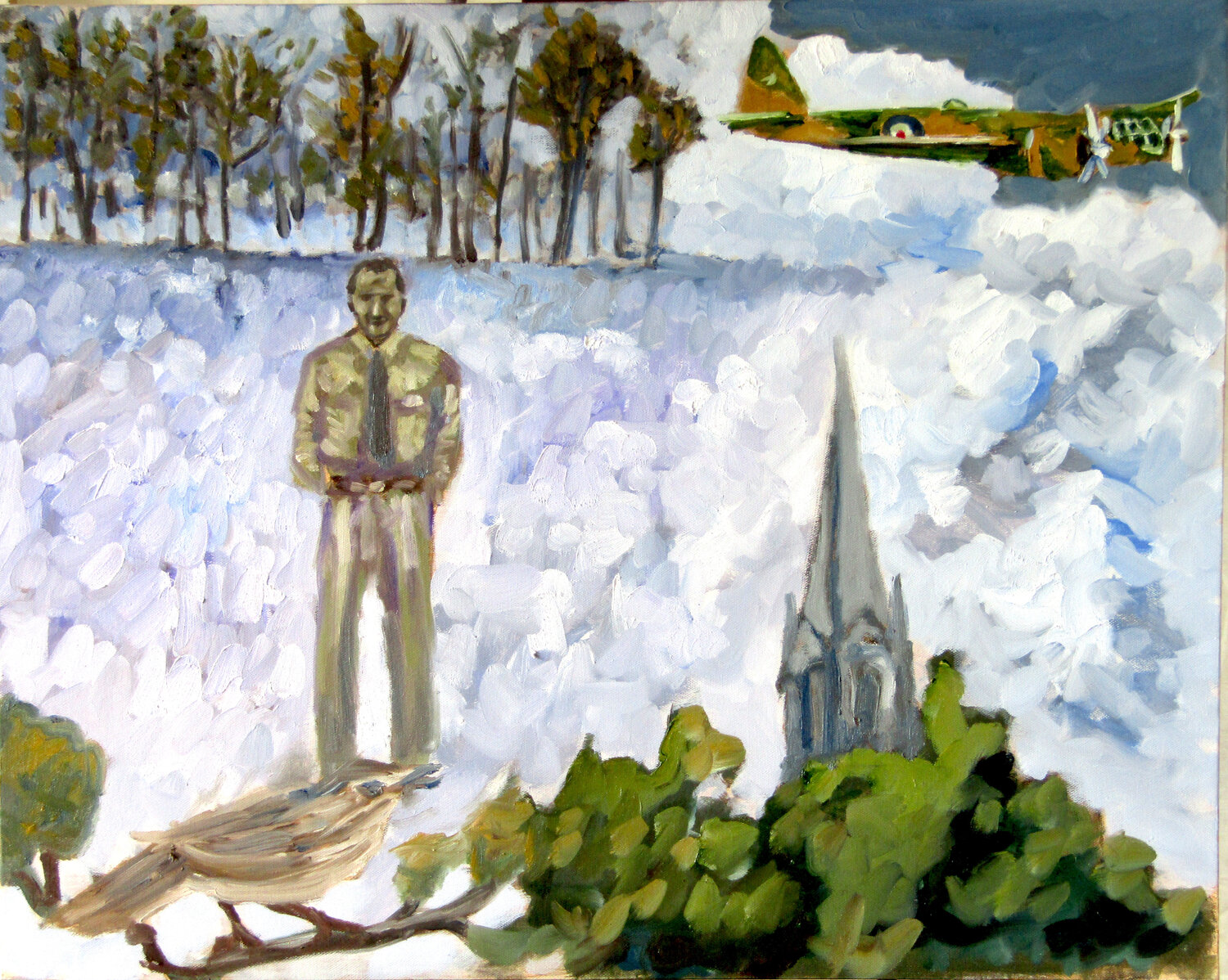 Airman Michael Farmer Dipinto originale in vendita