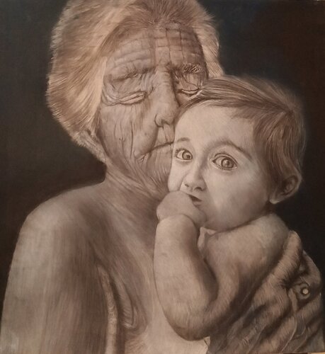 Lo sguardo dell'angelo von Alessandro Maiani, Malerei kaufen auf Singulart