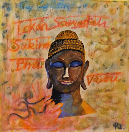 Lokah Samastah by Petra Leimbach, Painting for Sale on Singulart