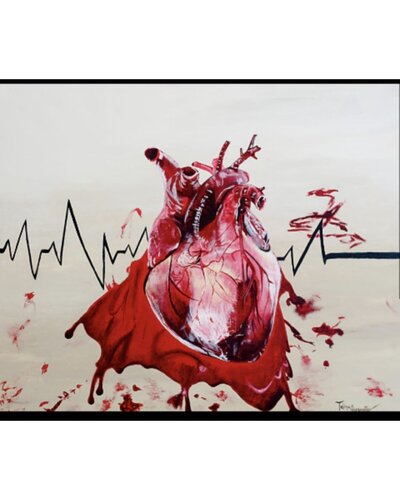 Bleeding heart by Taina Auguste, Painting for Sale on Singulart