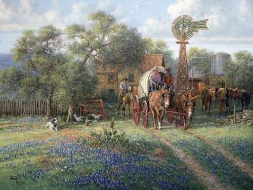 Hillcountry Homestead von Jack Terry, Druck kaufen auf Singulart