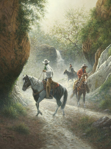 Riders of Mystic Canyon by Jack Terry, Print for Sale on Singulart
