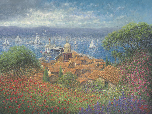 The Port of Saint Tropez, France by Jack Terry, Print for Sale on Singulart