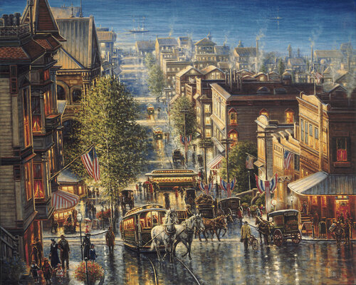 San Francisco the 1880's by Jack Terry, Print for Sale on Singulart