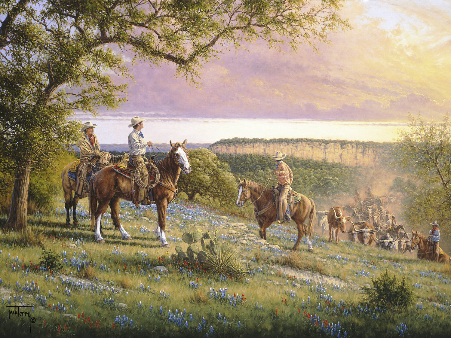 Whisper Valley Roundup Jack Terry Print for sale