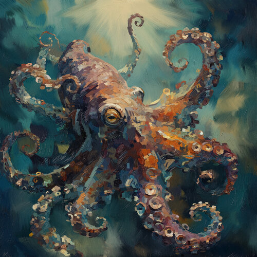 Tidebound Octopus di Tim Gilliland, Digitale in vendita su Singulart