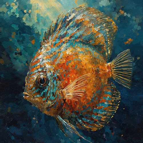 Color Below Diskcus Fish di Tim Gilliland, Digitale in vendita su Singulart
