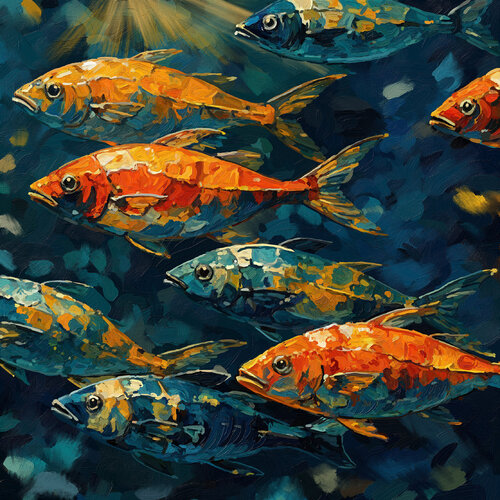 School of Light, more fish di Tim Gilliland, Digitale in vendita su Singulart
