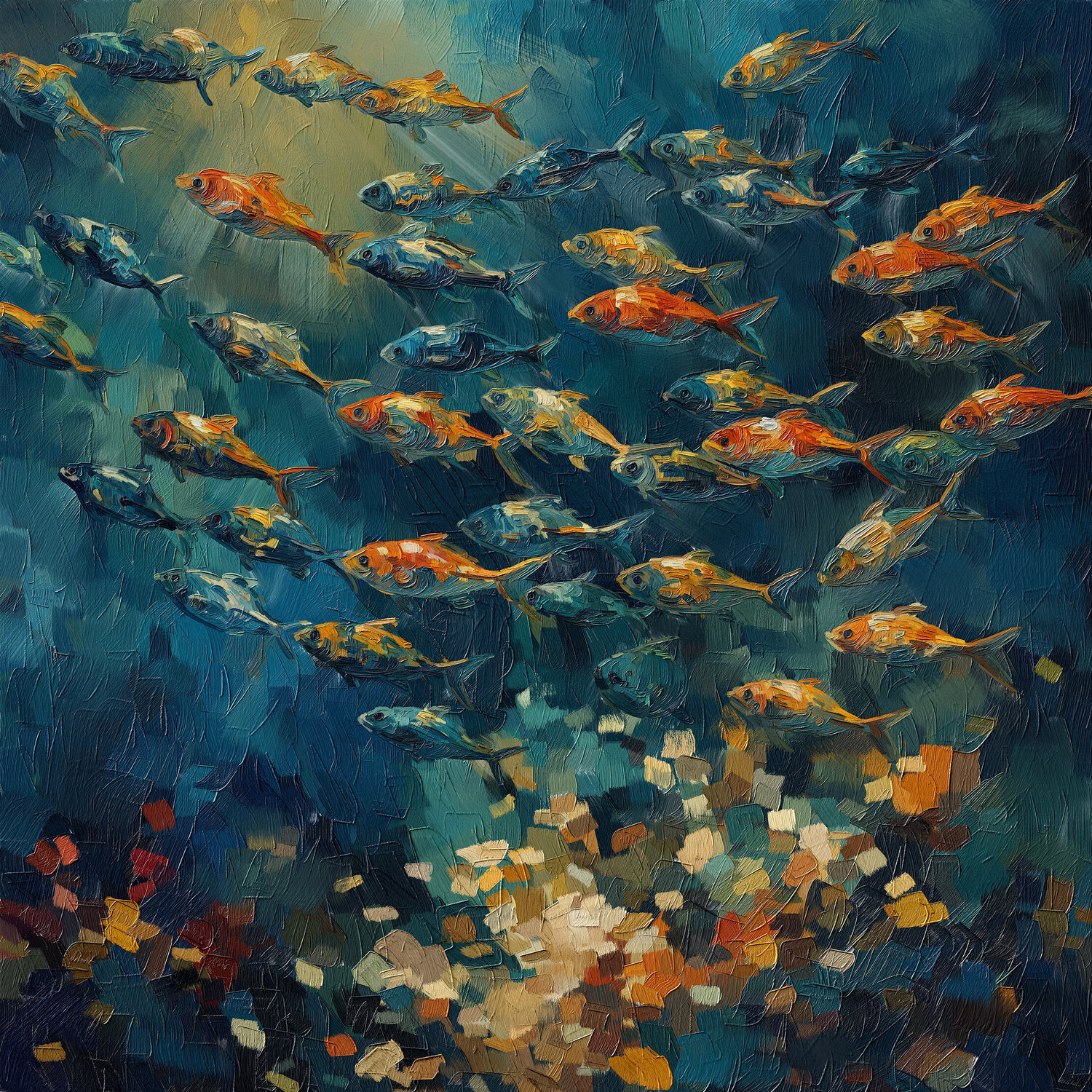 Passing Through Blue, School of Fish Tim Gilliland Digitale in vendita