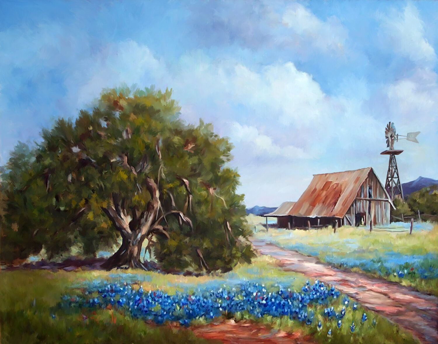 texas-barn C 28x22 Tim Gilliland Digital en venta