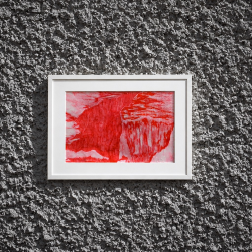 Crimson erosion by Christopher Prevot, Painting for Sale on Singulart