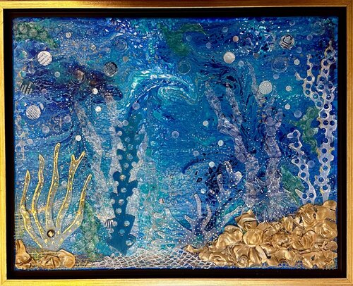 Underwater Bubbles by Sofia Gawer, Painting for Sale on Singulart