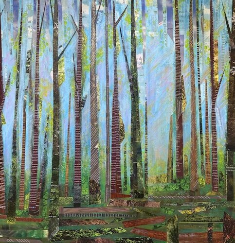 Unwinding Woods by Sofia Gawer, Painting for Sale on Singulart