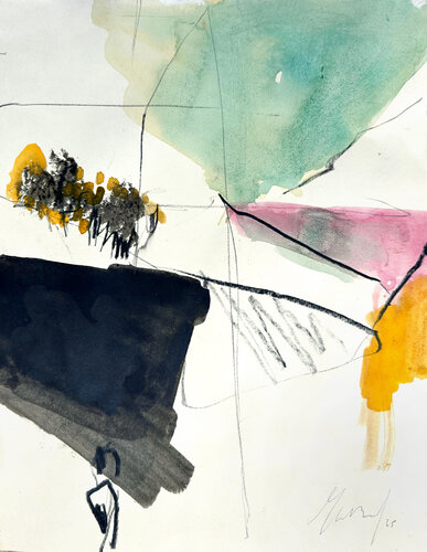 Lievegem Landscape drawing 1 di Isabelle Van Brussel, Opera su carta in vendita su Singulart