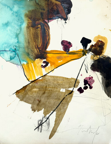 Lievegem Landscape drawing 2 di Isabelle Van Brussel, Opera su carta in vendita su Singulart