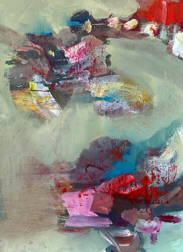 Sediment of the self - Abstract contemporary landscape LE130326 par Isabelle Van Brussel, Peinture en vente sur Singulart