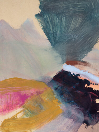 Cloudburst flight • abstract colorful Landscape par Isabelle Van Brussel, Peinture en vente sur Singulart