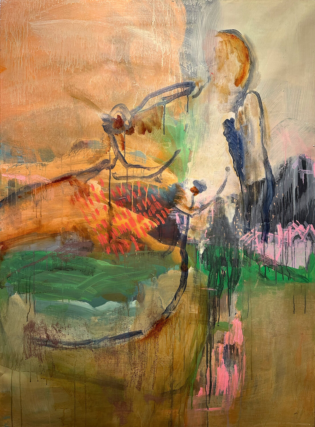 We contain Multitudes Isabelle Van Brussel Original painting for sale