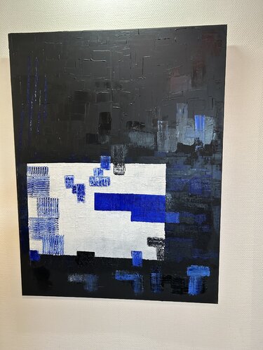 En déséquilibre :le noir et la glace van Domy Auger, Schilderij te koop op Singulart