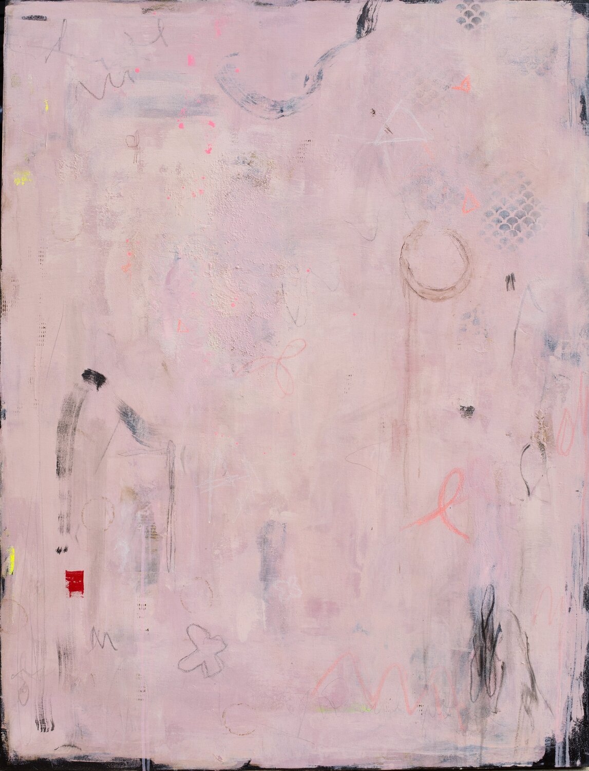 Pink Residue Karin Cutler Originalgemälde zu verkaufen