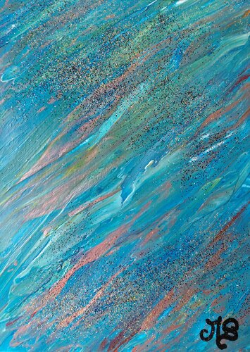 Marbrure scintillante von Marguerite MADO, Malerei kaufen auf Singulart