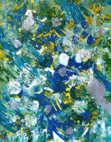 Floralies Bleues di Marguerite MADO, Opera su carta in vendita su Singulart