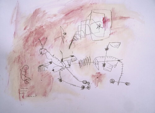 After the mating season, the world returns to normal par Reinhard Stammer, Œuvre sur papier en vente sur Singulart