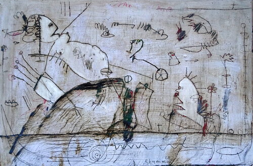 Pregnant in times of madness de Reinhard Stammer, Pintura a la venta en Singulart