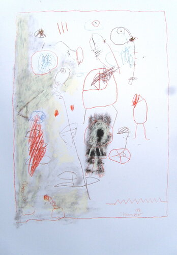 A little girl is standing in the shadow by Reinhard Stammer, Work on Paper for Sale on Singulart