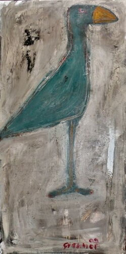 Green bird by Reinhard Stammer, Painting for Sale on Singulart